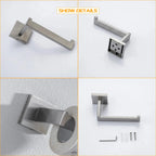 Porta carta igienica in acciaio inox da parete con ripiano accessorio