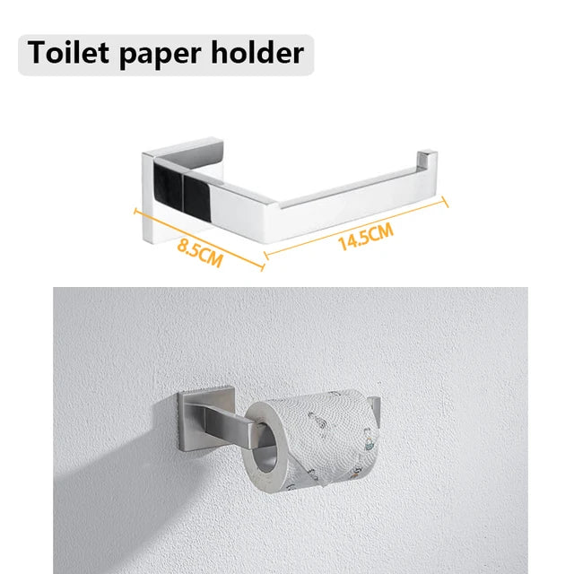 Porta carta igienica in acciaio inox da parete con ripiano accessorio