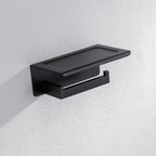 Porta carta igienica in acciaio inox da parete con ripiano accessorio