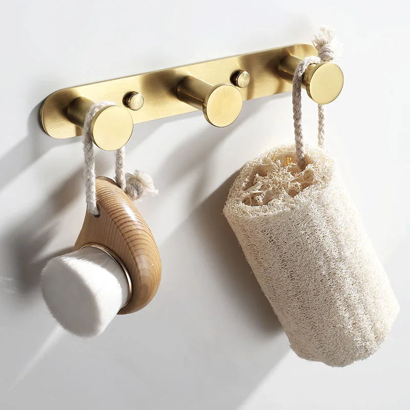Barra per Asciugamani da Bagno in Acciaio Inossidabile a Muro con 3-8 Ganci