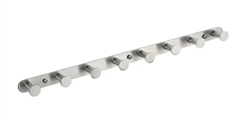 Barra per Asciugamani da Bagno in Acciaio Inossidabile a Muro con 3-8 Ganci