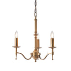 Lampadario Stanford 3 Luci Finitura Ottone Antico