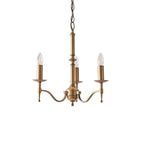 Lampadario Stanford 3 Luci Finitura Ottone Antico