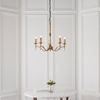 Lampadario Stanford 5 Luci Finitura Ottone Antico