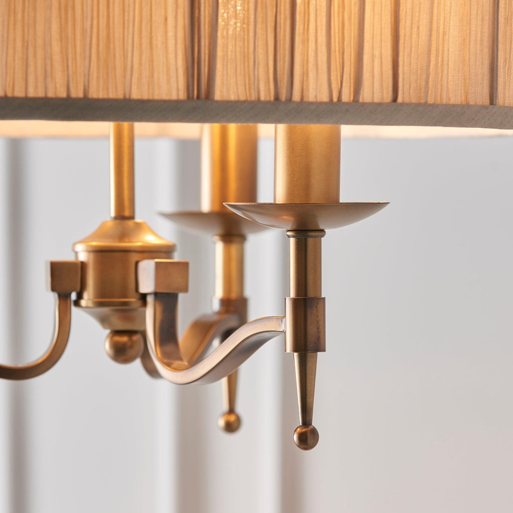 Interiors 1900 Stanford Finitura Ottone Antico Lampadario a 3 Luci