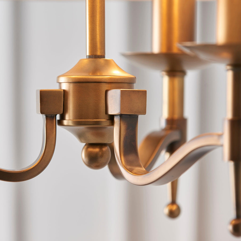 Interiors 1900 Stanford Finitura Ottone Antico Lampadario a 3 Luci