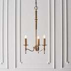 Interiors 1900 Stanford Finitura Ottone Antico Lampadario a 3 Luci