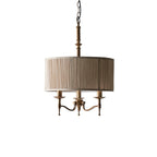 Interiors 1900 Stanford Finitura Ottone Antico Lampadario a 3 Luci