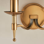 Applique doppia in finitura ottone antico Stanford