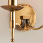 Applique doppia in finitura ottone antico Stanford