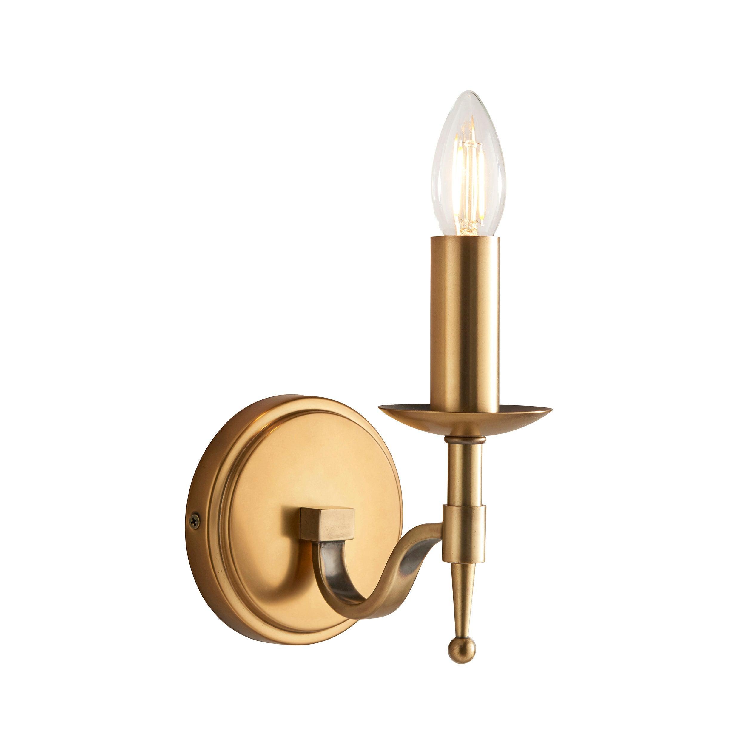 Interiors 1900 Stanford Applique da Parete in Ottone Antico