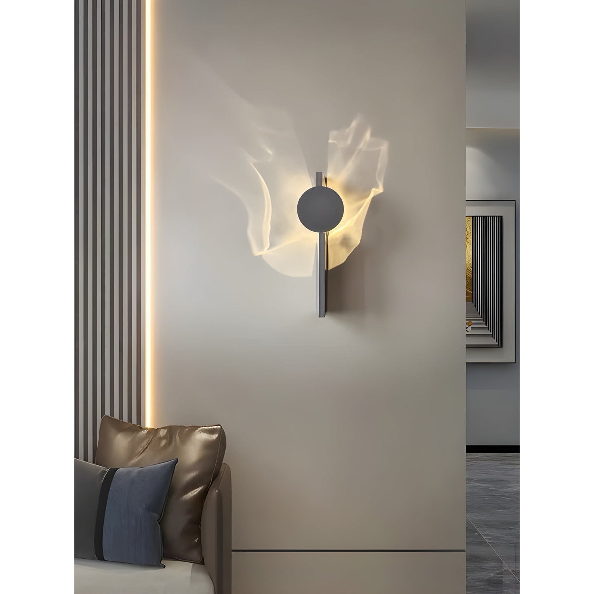 Stellar Light - Lampada da parete di lusso in acciaio inox per la casa