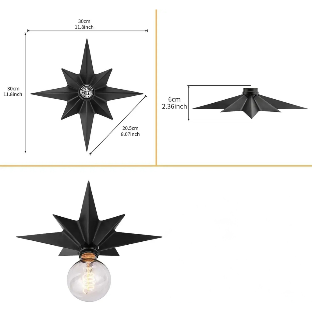 Applique LED a forma di stella – Moderna e Decorativa | Luce d'atmosfera per la casa