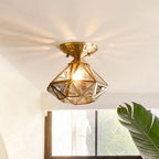 Brillistar – Lampada da soffitto a forma di stella in ottone con design in vetro classico
