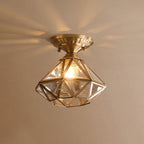 Brillistar – Lampada da soffitto a forma di stella in ottone con design in vetro classico