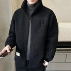 Giacca Fleece da Uomo con Collo Alto