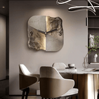 StoneAura – Orologio da parete moderno effetto arenaria con movimento al quarzo silenzioso