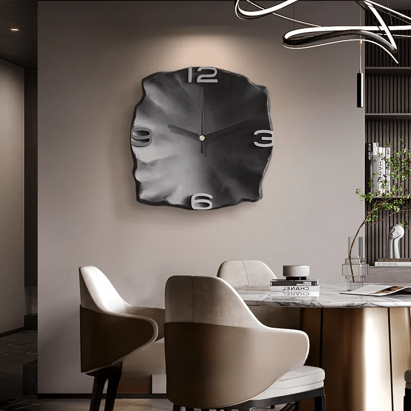 StoneAura – Orologio da parete moderno effetto arenaria con movimento al quarzo silenzioso