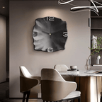 StoneAura – Orologio da parete moderno effetto arenaria con movimento al quarzo silenzioso