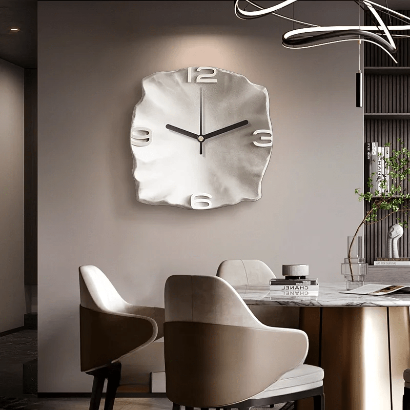 StoneAura – Orologio da parete moderno effetto arenaria con movimento al quarzo silenzioso