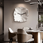 StoneAura – Orologio da parete moderno effetto arenaria con movimento al quarzo silenzioso