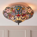 Interiors 1900 Sullivan Flush Tiffany Lampada da Soffitto