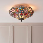 Interiors 1900 Sullivan Flush Tiffany Lampada da Soffitto