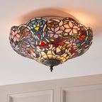 Interiors 1900 Sullivan Flush Tiffany Lampada da Soffitto