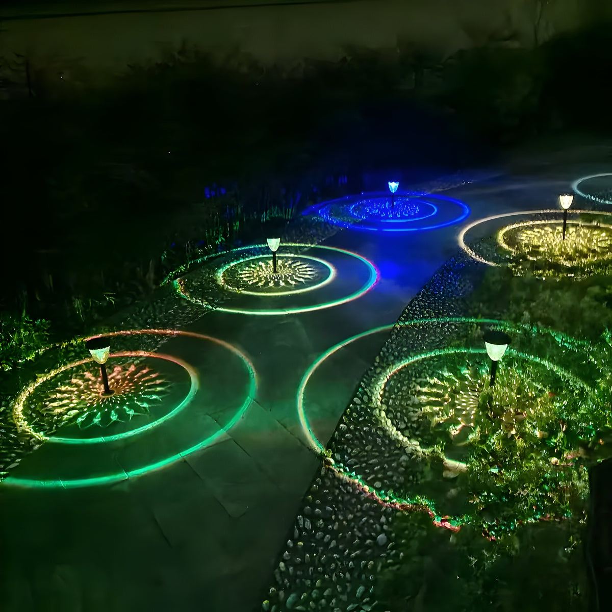 SunSphere Light - Set di 4 eleganti luci solari da giardino