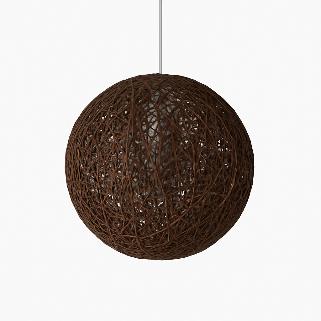 Sospensione palla di carta Wicker