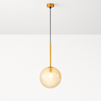 Sospensione a forma di palla in vetro design nordico moderno decorativa loft LED