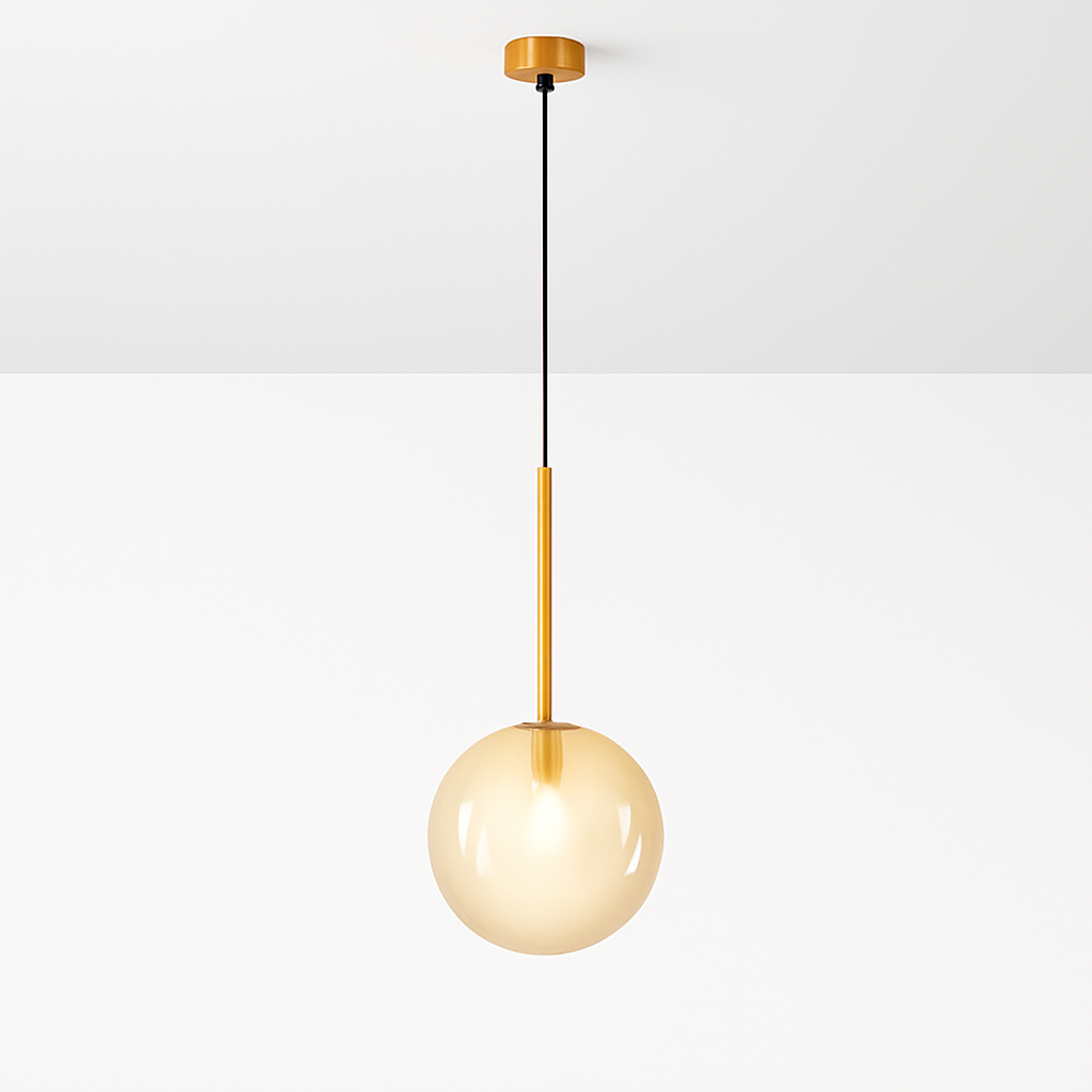 Sospensione a forma di palla in vetro design nordico moderno decorativa loft LED