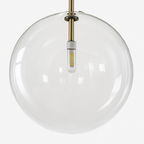 Sospensione a forma di palla in vetro design nordico moderno decorativa loft LED