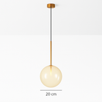 Sospensione a forma di palla in vetro design nordico moderno decorativa loft LED