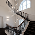 Sospensione design boule in vetro a LED oro rosa o nera