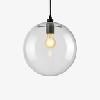 Sospensione design boule in vetro a LED oro rosa o nera