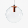Sospensione design boule in vetro a LED oro rosa o nera