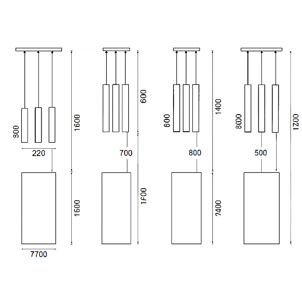Sospensione design cilindrica a LED Cob