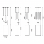 Sospensione design cilindrica a LED Cob