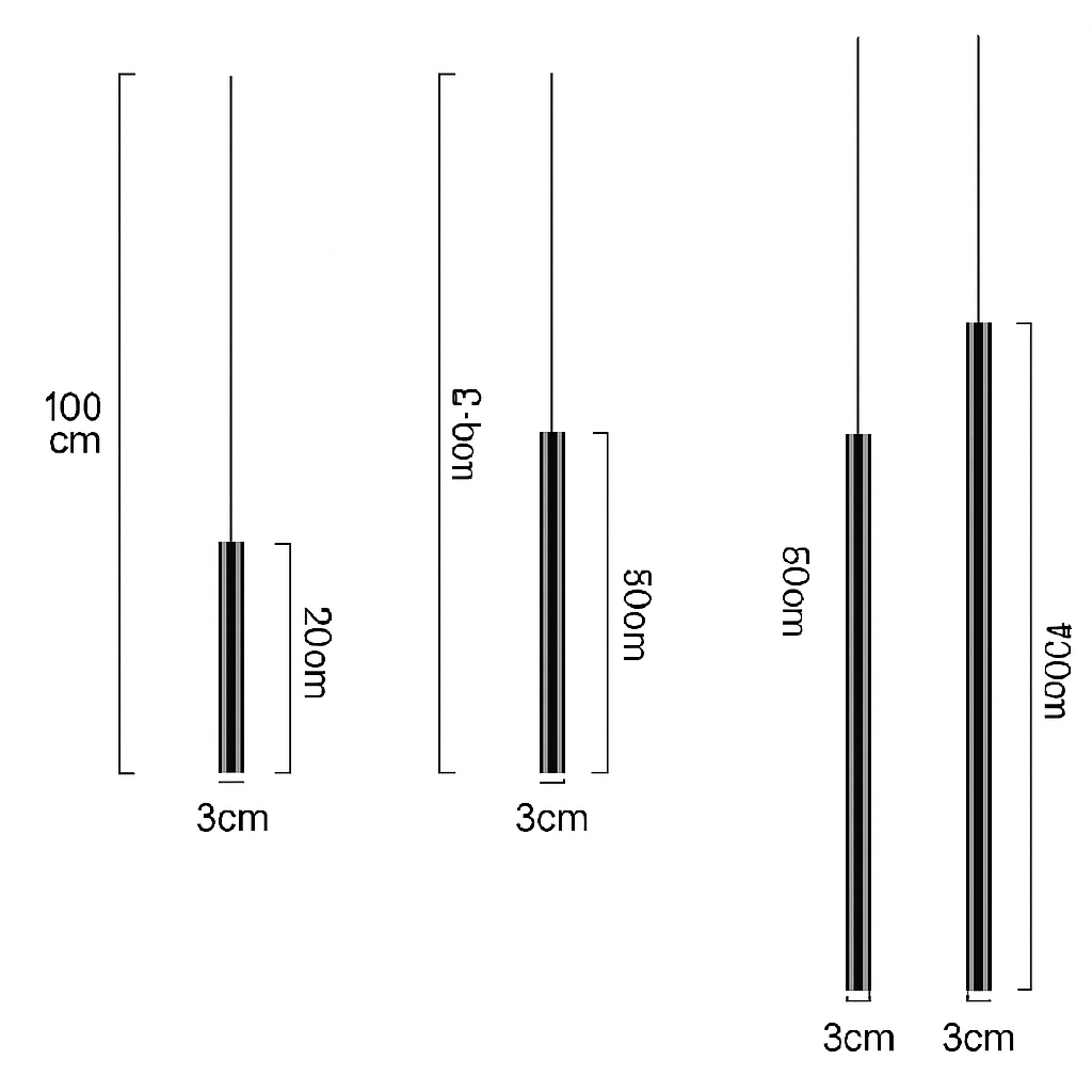 Sospensione design cilindrica a LED Cob
