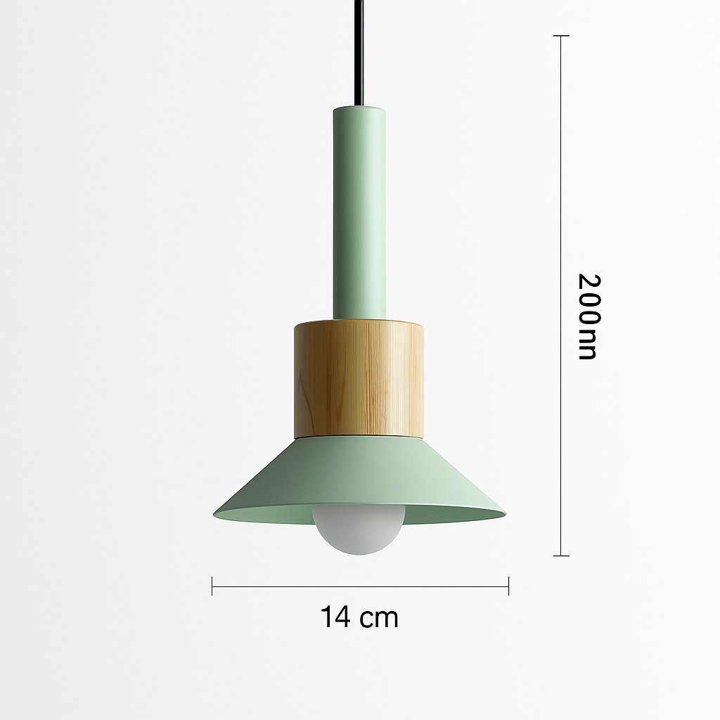 Sospensione di design in legno e metallo di diverse forme Window