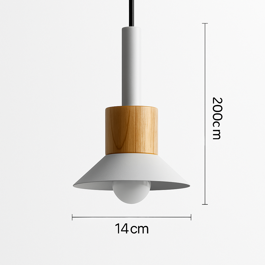 Sospensione di design in legno e metallo di diverse forme Window