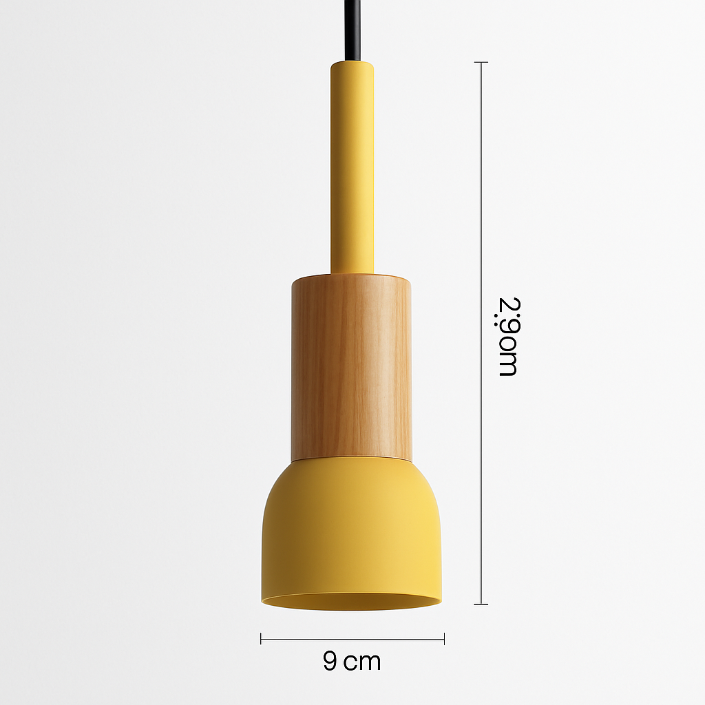 Sospensione di design in legno e metallo di diverse forme Window