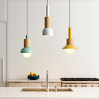 Sospensione di design in legno e metallo di diverse forme Window