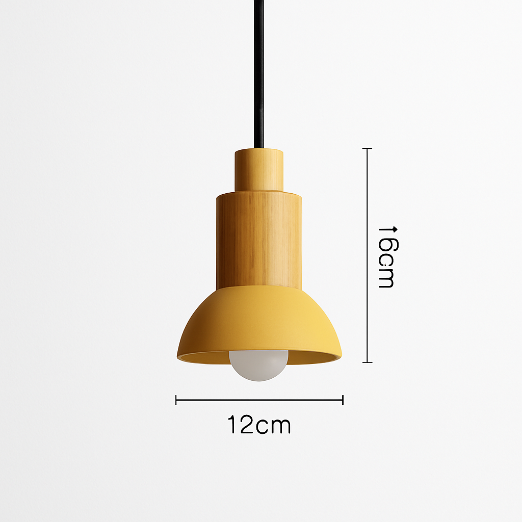 Sospensione di design in legno e metallo di diverse forme Window