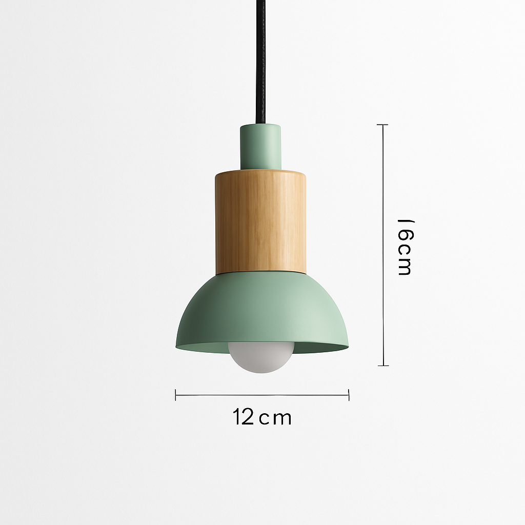 Sospensione di design in legno e metallo di diverse forme Window