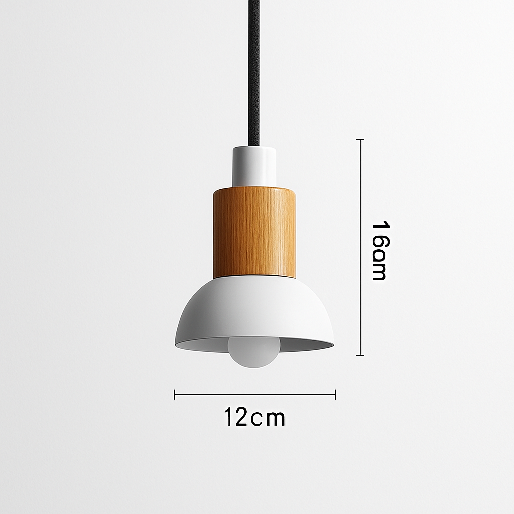Sospensione di design in legno e metallo di diverse forme Window