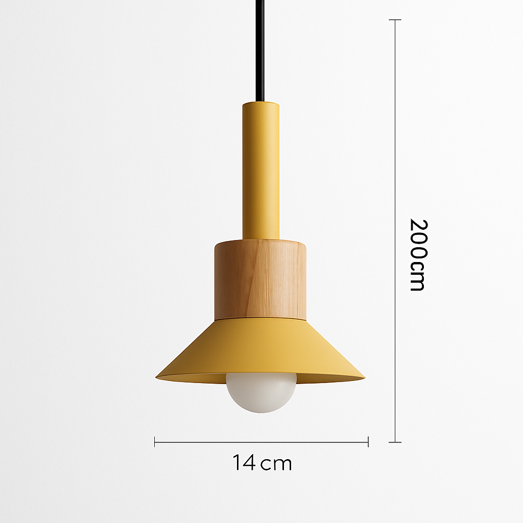 Sospensione di design in legno e metallo di diverse forme Window