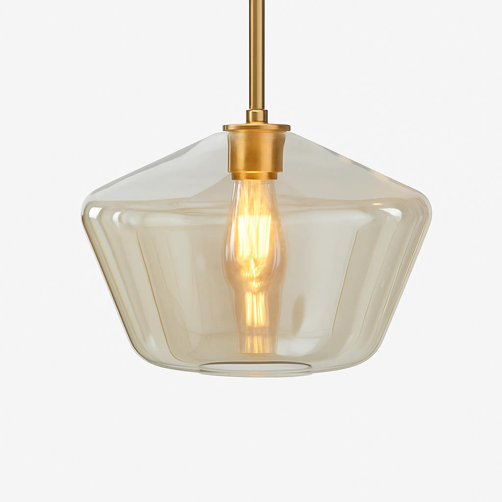 Design sospensione a LED in metallo e vetro di forme multiple