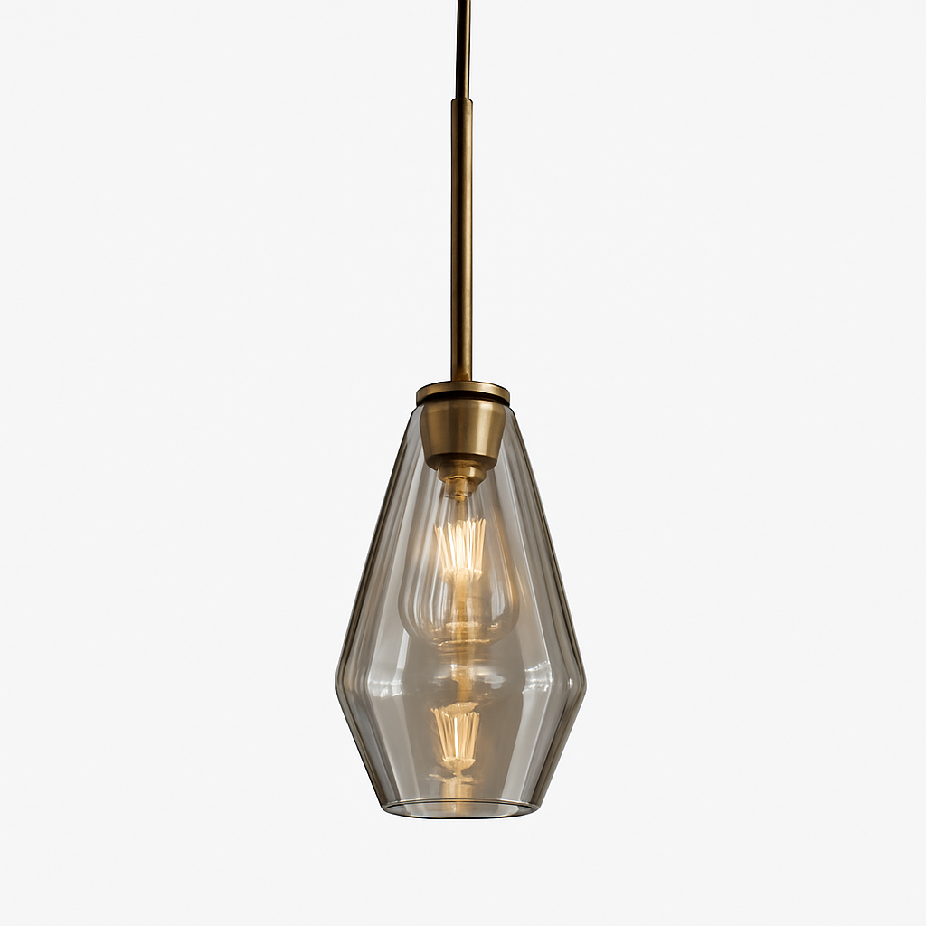 Design sospensione a LED in metallo e vetro di forme multiple